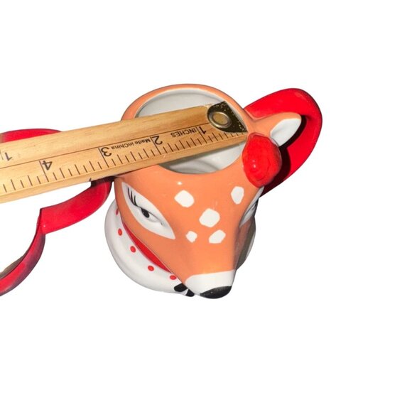 Set Of 2 Deer & Bear Ceramic Holiday Mugs - Picture 7 of 8